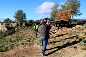 Instal·lació del banc més gran de Catalunya, a Riba-roja d'Ebre. Foto: ACN