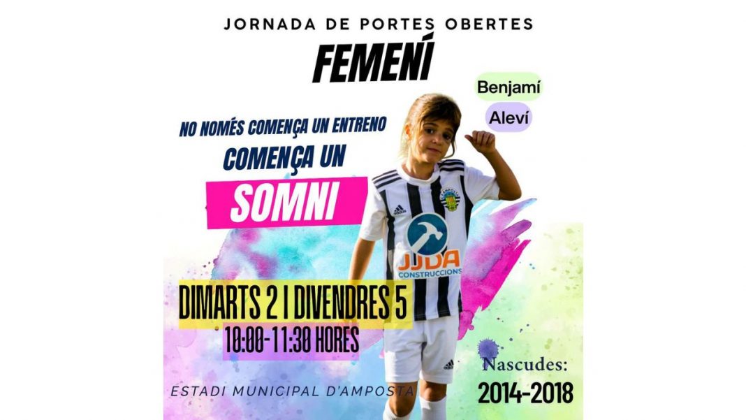 El CF Amposta organitza dues jornades de portes obertes per fomentar el futbol femení en les categories de les més petites