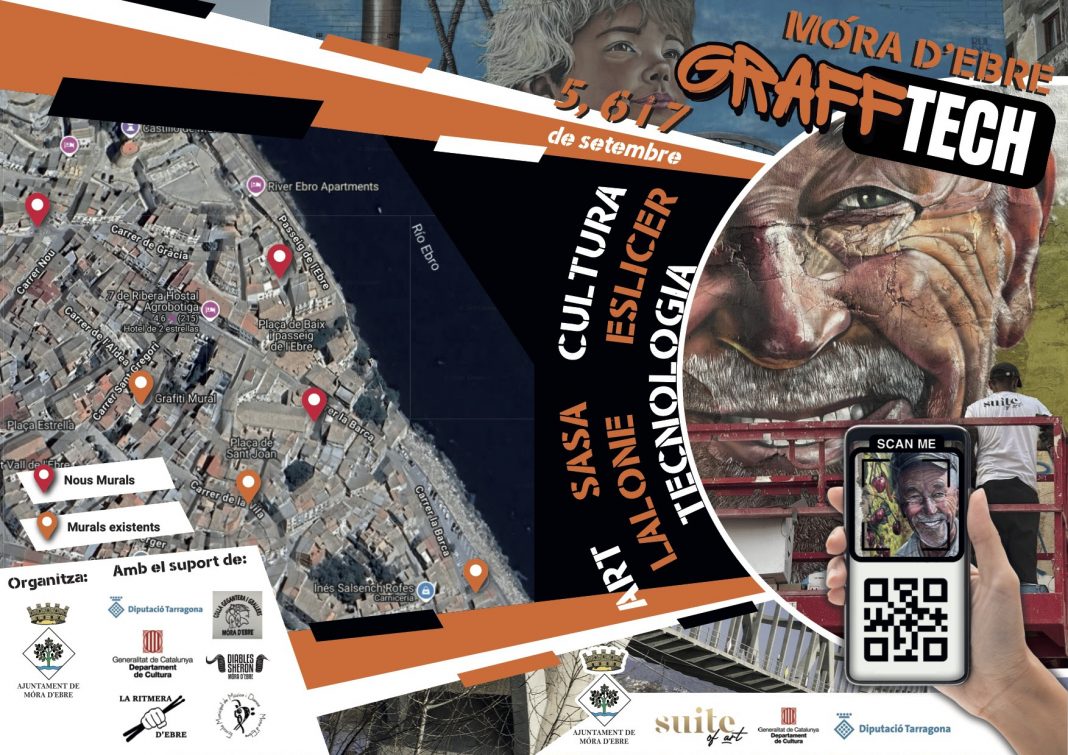 Torna la Grafftech Fest de Móra d'Ebre amb noves rutes de murals i tecnologia immersva