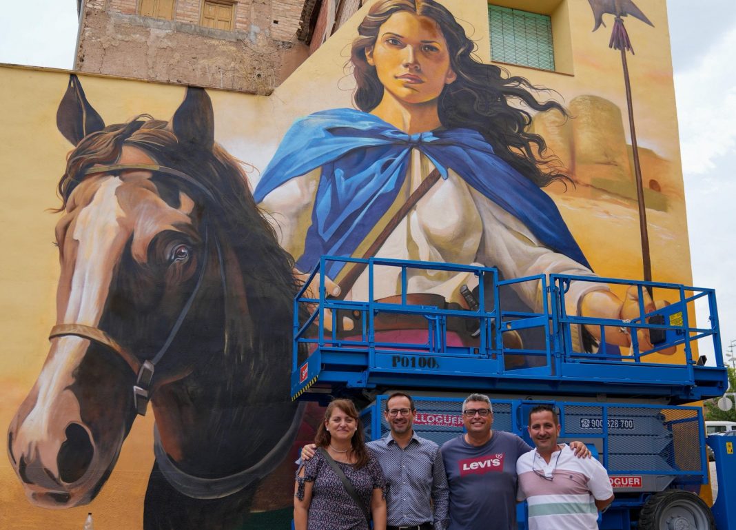 Un dels murals del Grafftech de Móra d'Ebre