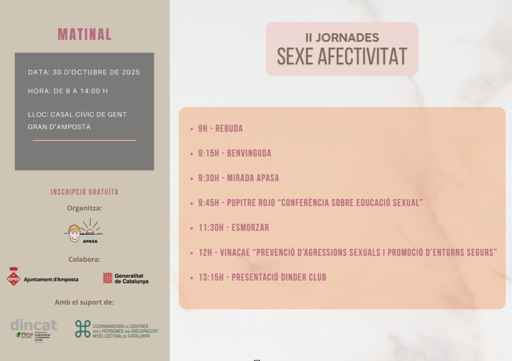 APASA celebra les II Jornades Sexoafectives